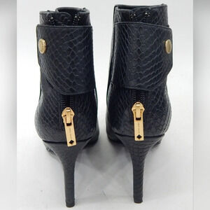 Cole Haan Leather Claremont Shootie Black Booties, Sz 7.5, Like New